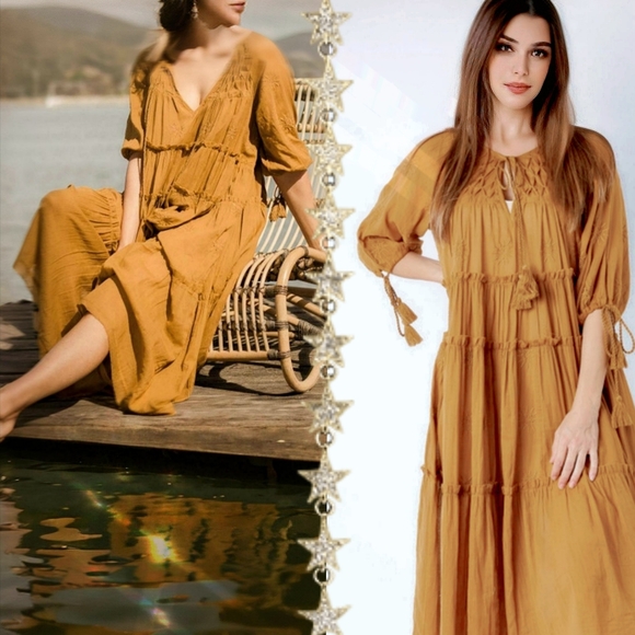 Summer Sundance Dress Casual Boho full swing women l - Picture 3 of 8